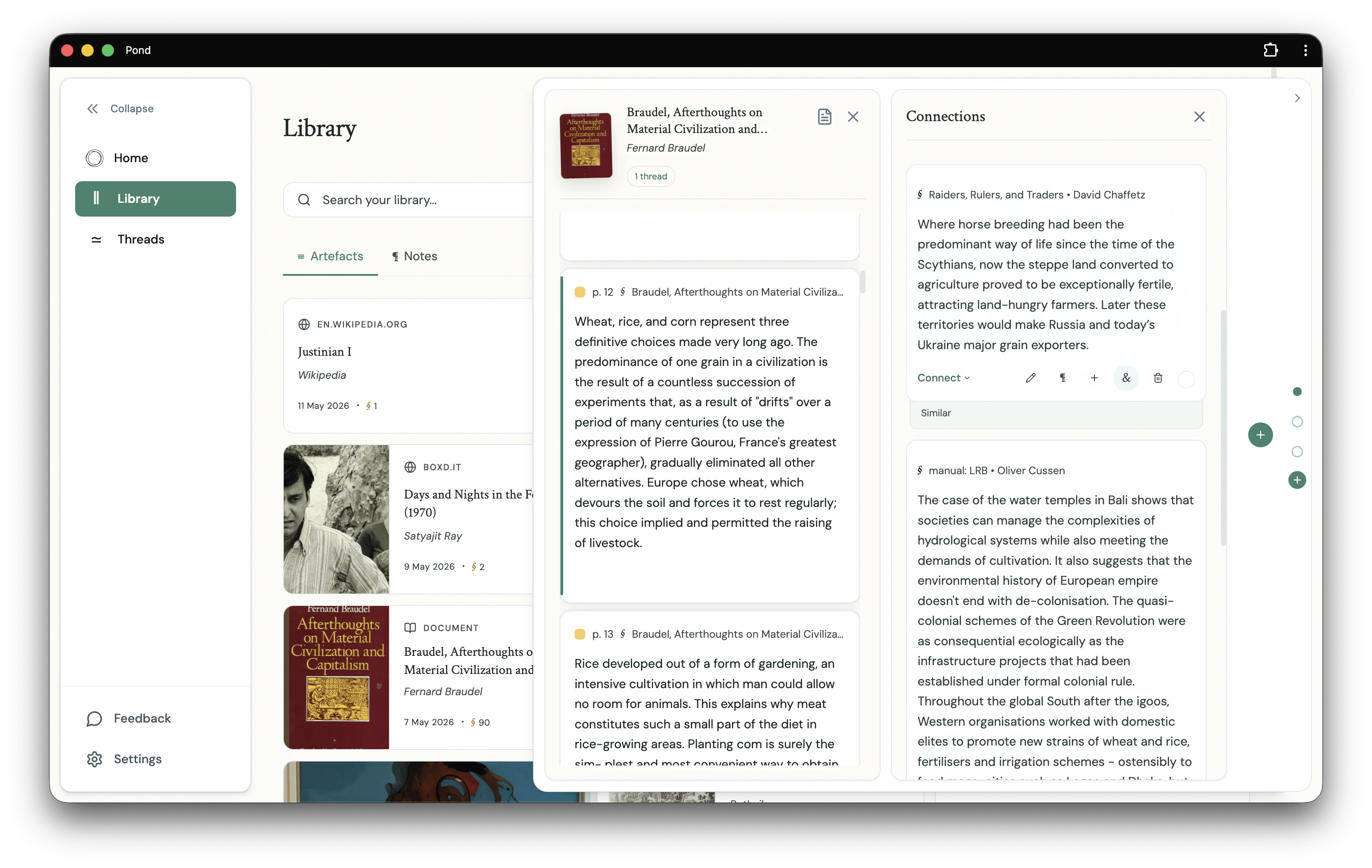 Thread suggestions sidebar