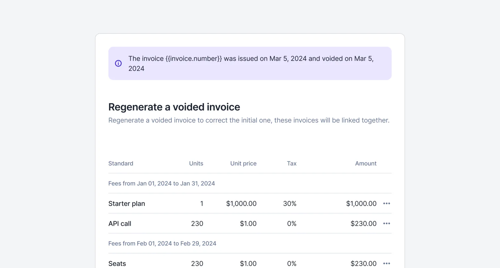 Lago voided invoice being regenerated into a new draft.