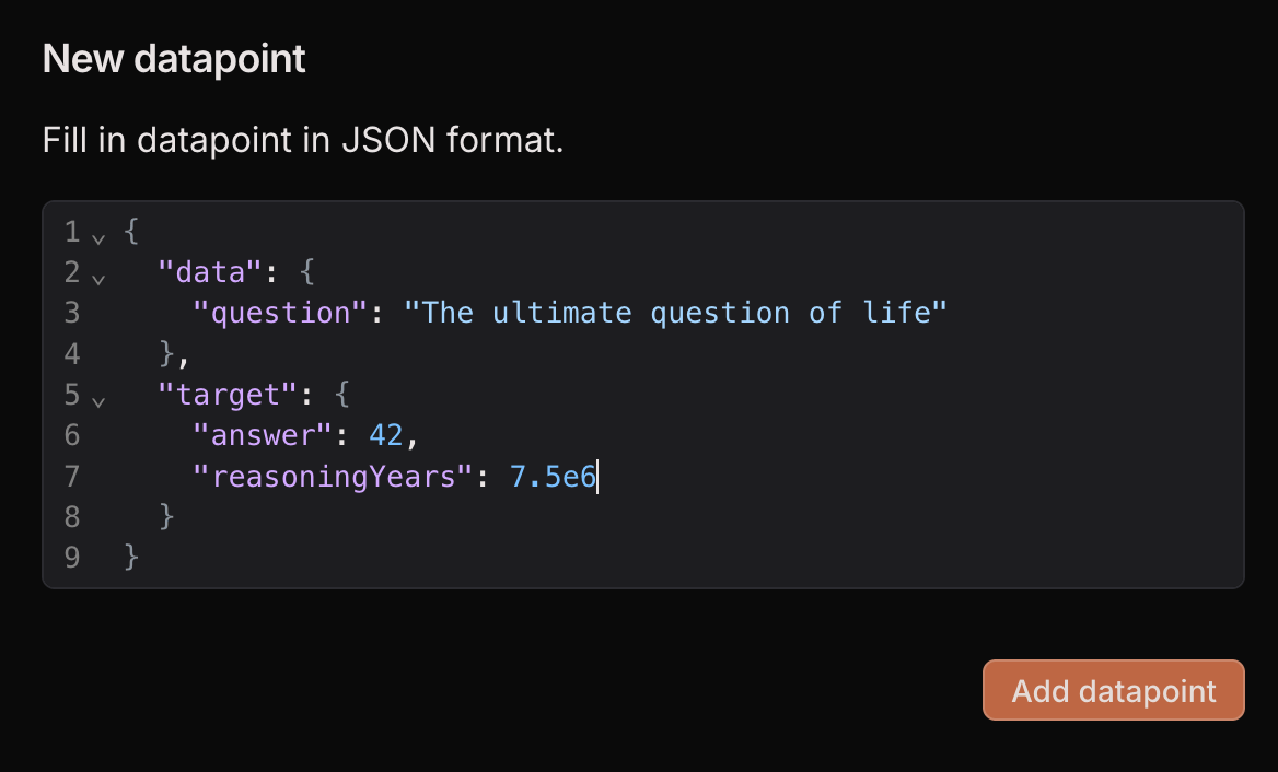 Add datapoint