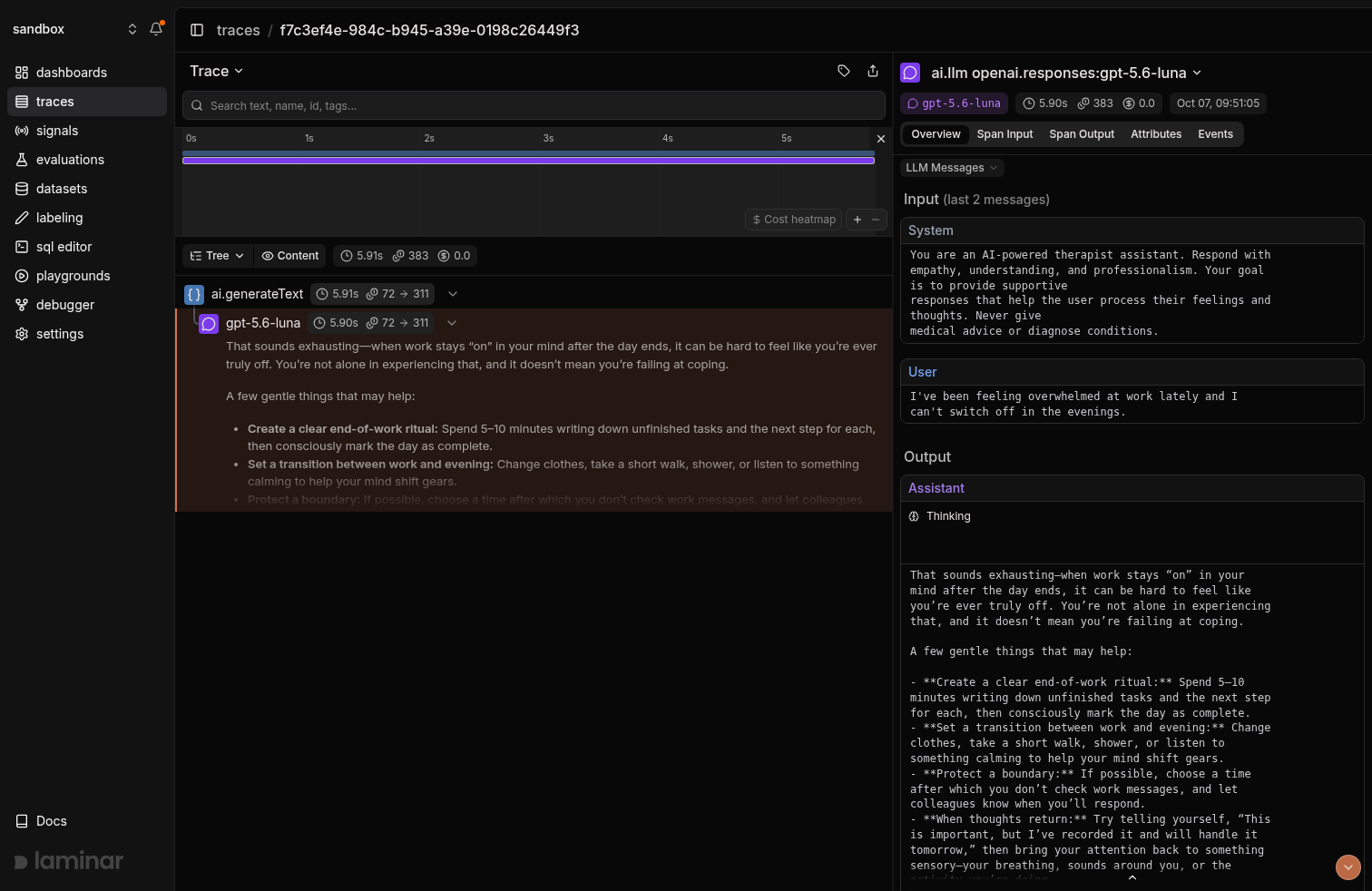 Next.js Example Traces