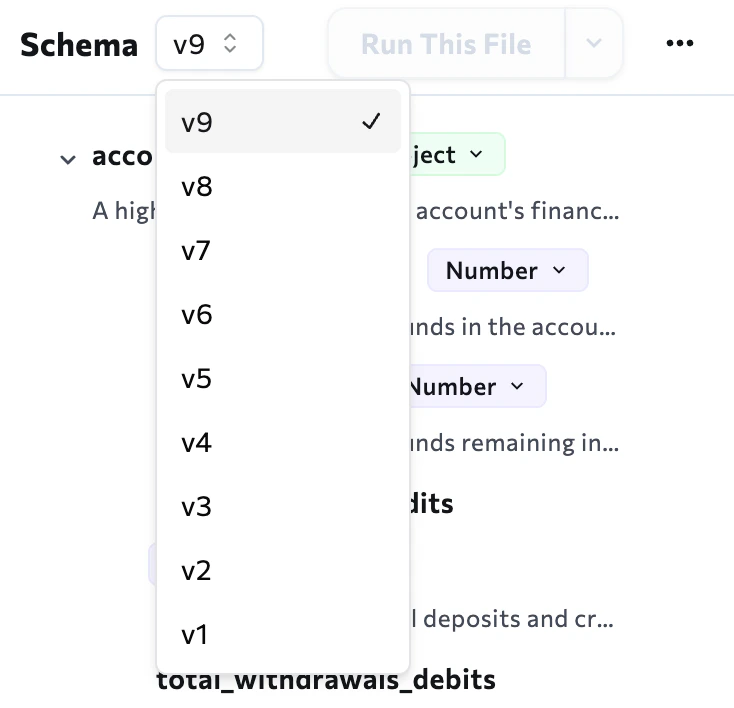 Schema Versions