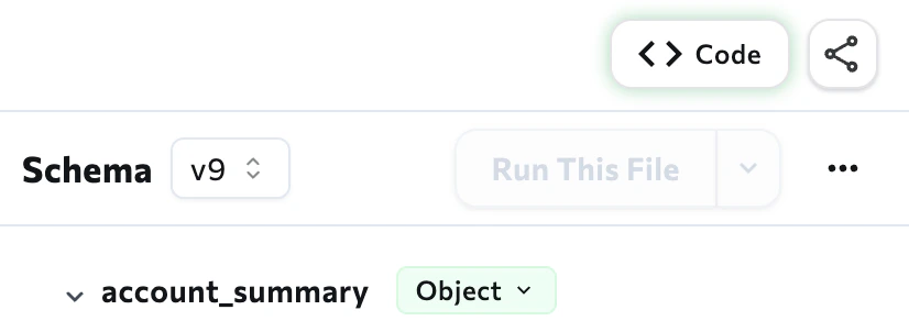 View the Schema Code