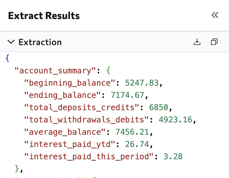 Copy the Extracted Values