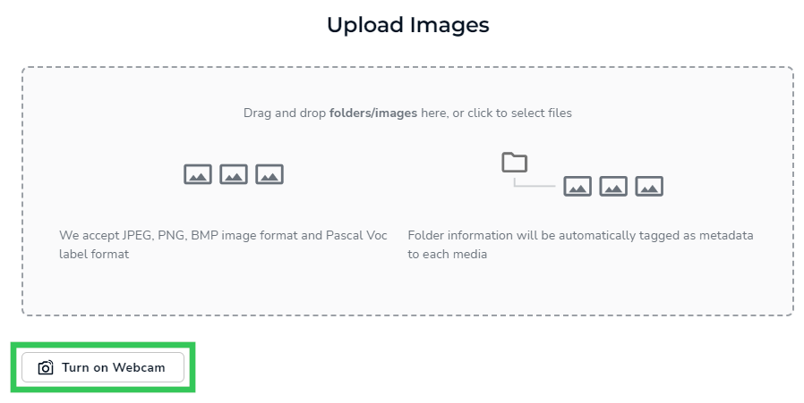Upload Images from Webcam
