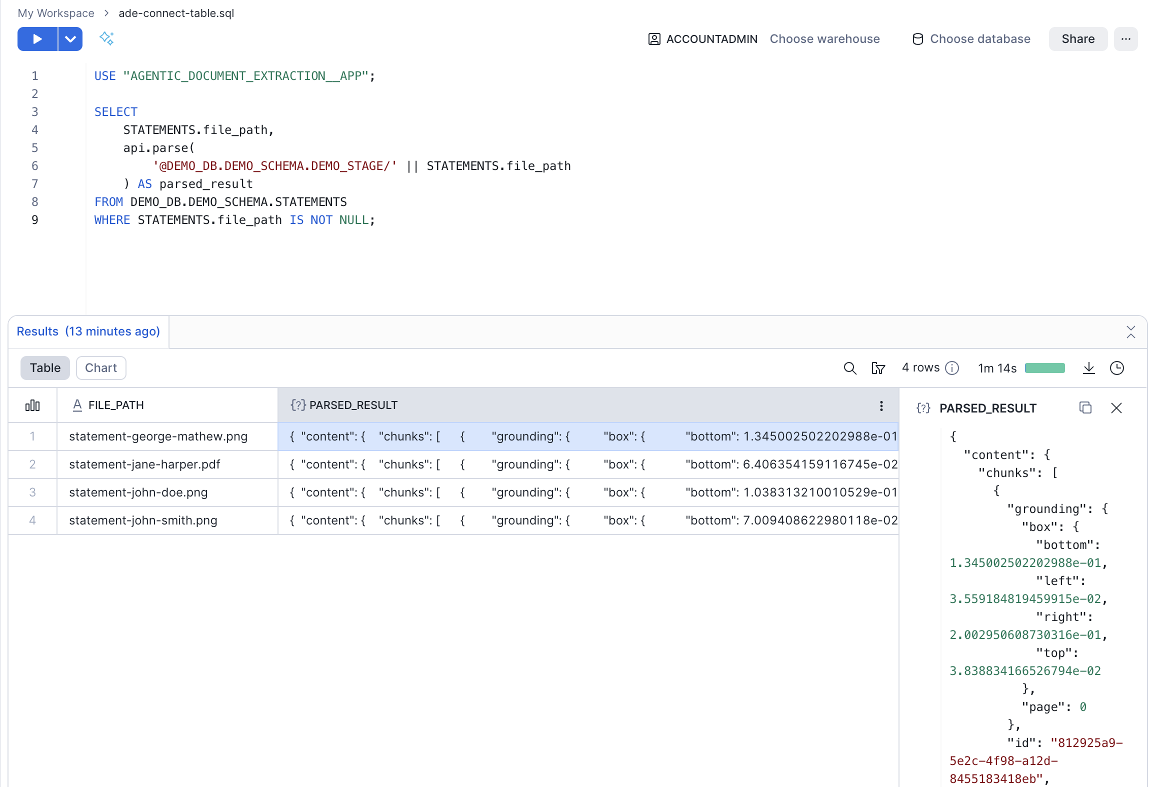 Cloud Processing for a Table