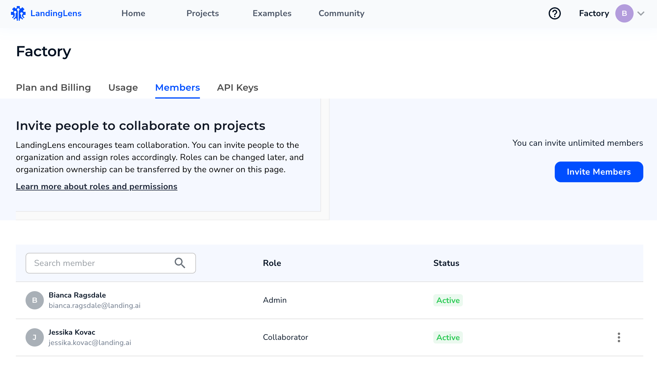 View and Manage Members