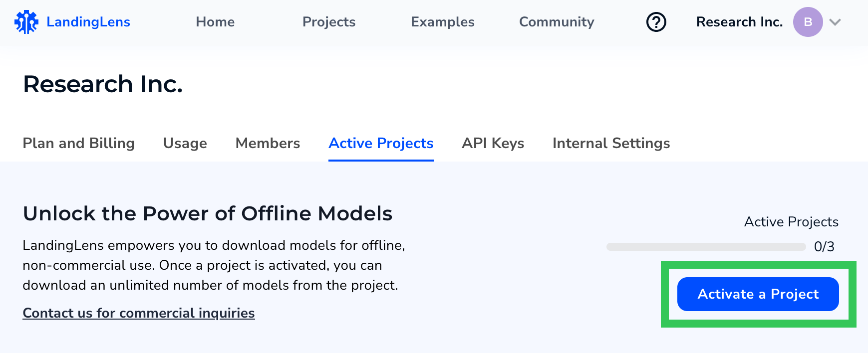 Activate Projects - LandingAI