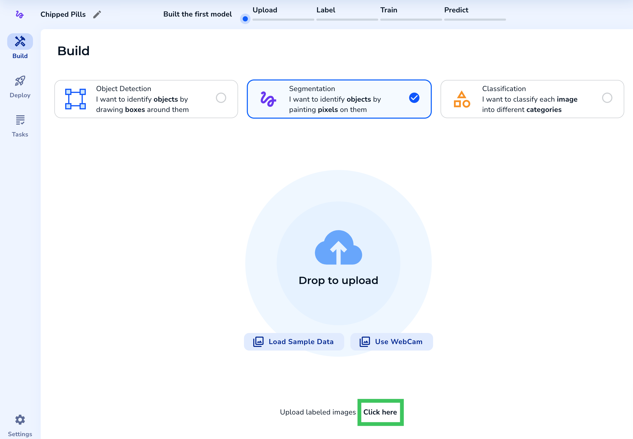 Upload Segmentation Images