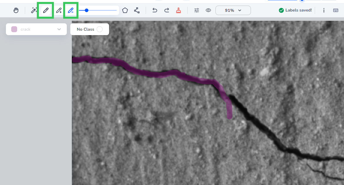 Erase with the Brush