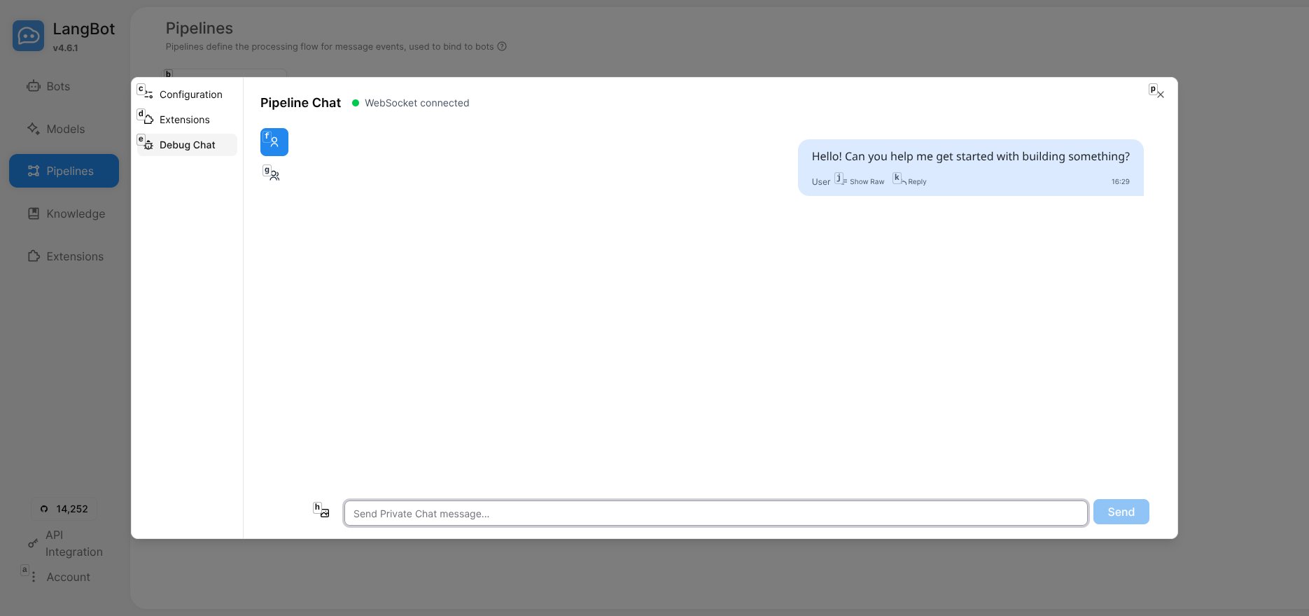 LangBot Chat Test Success