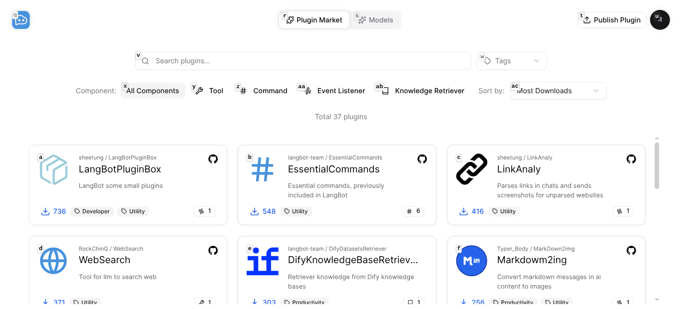 LangBot Space Plugin Market