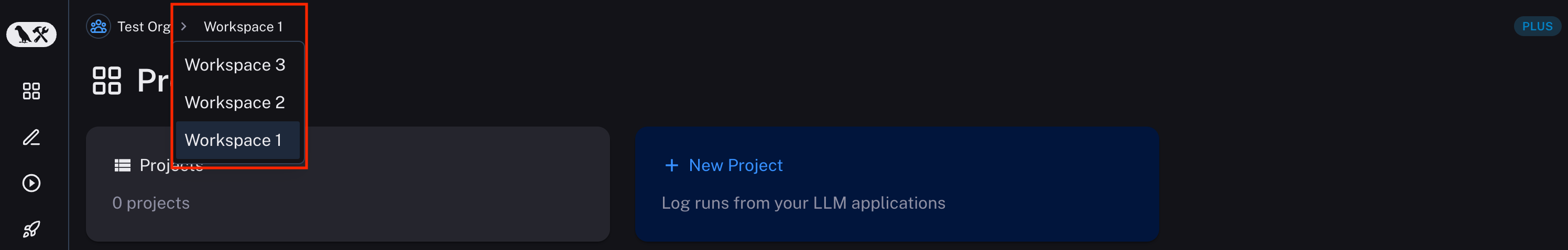 Select workspace