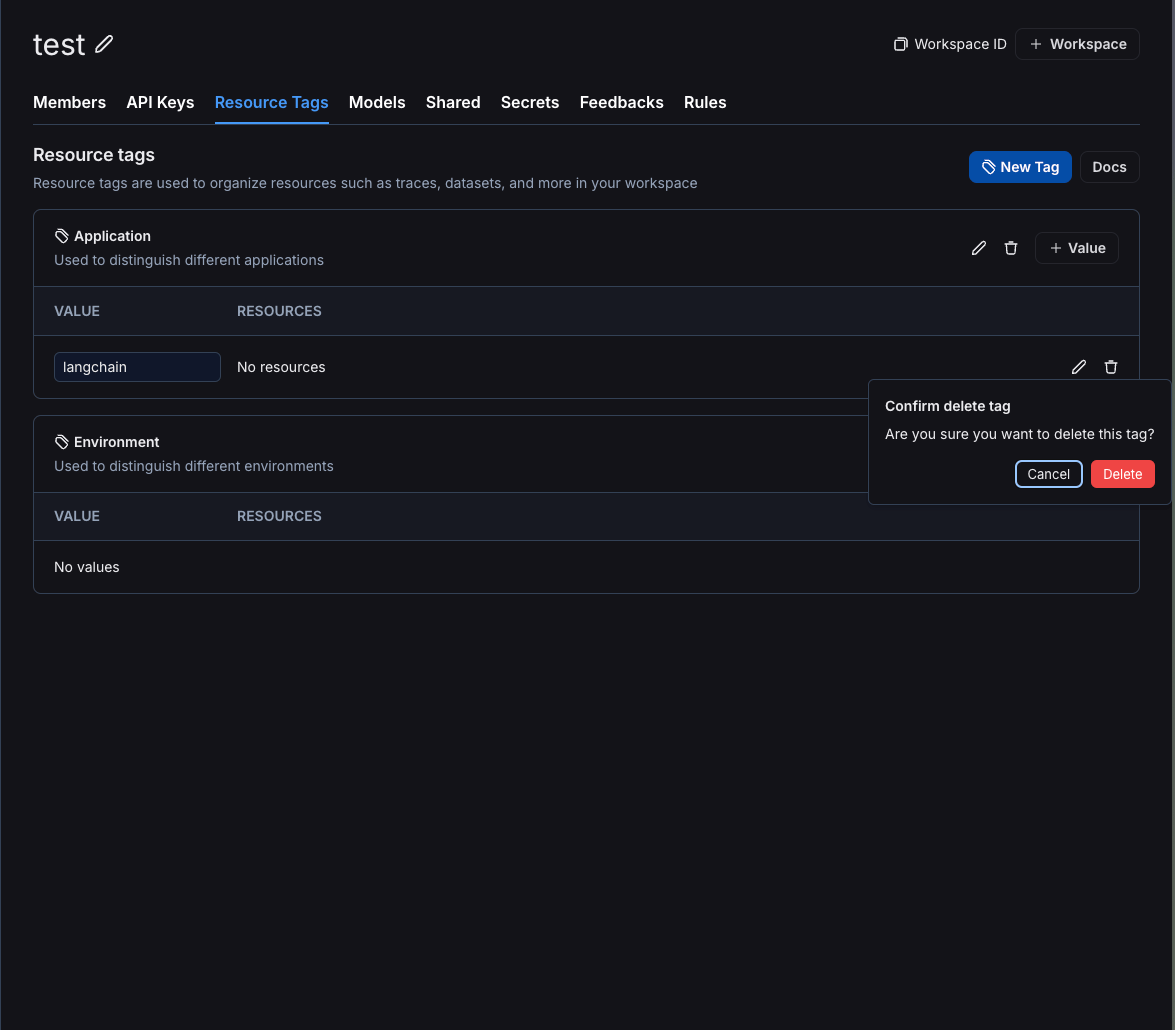 Delete tag