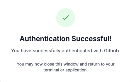 GitHub OAuth success page