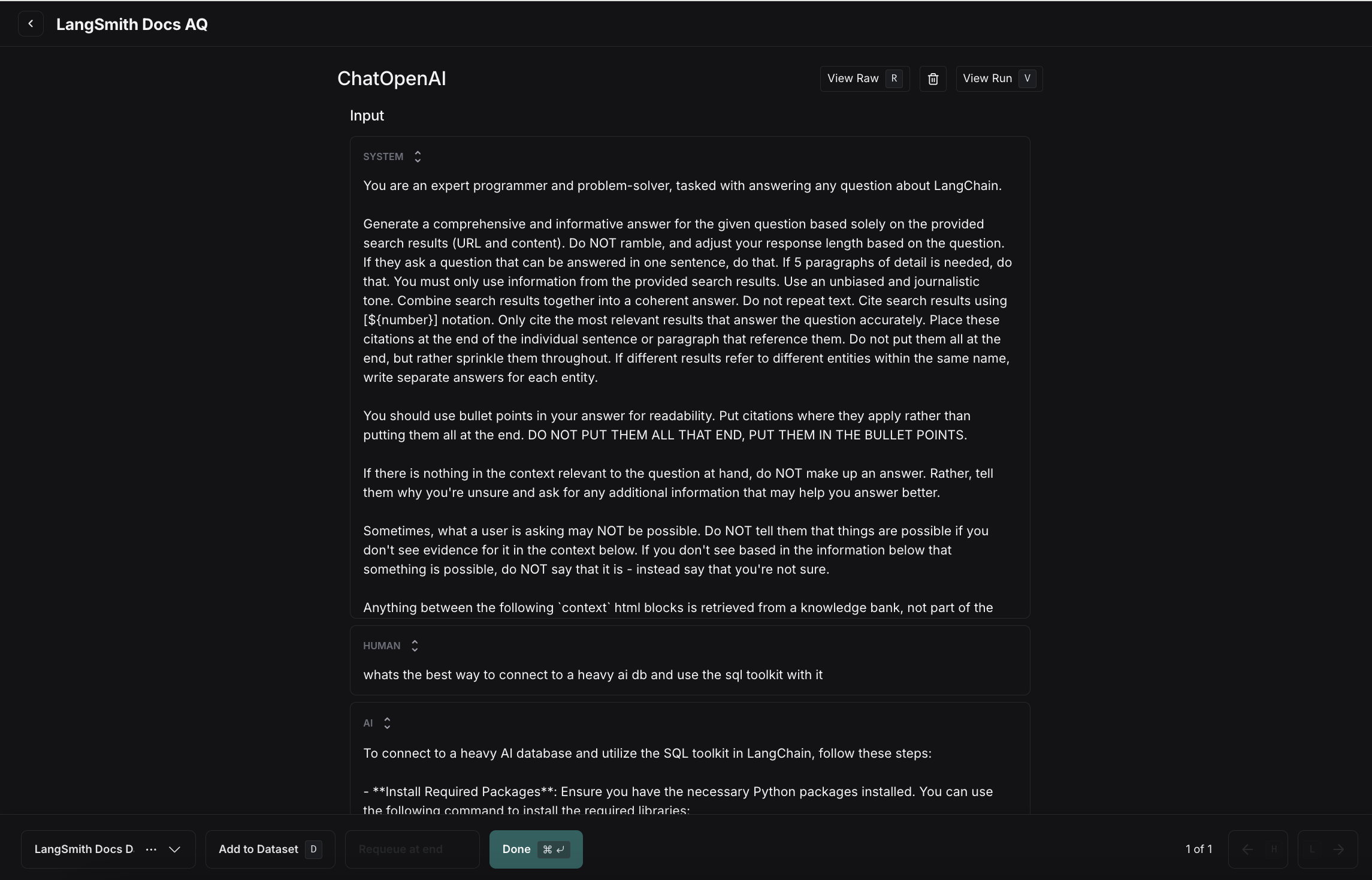 Add to dataset from annotation queue