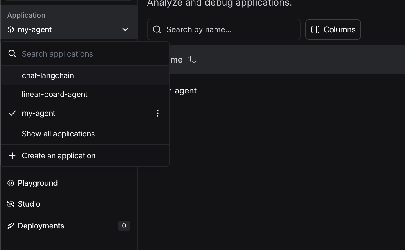 Sample Application Selector