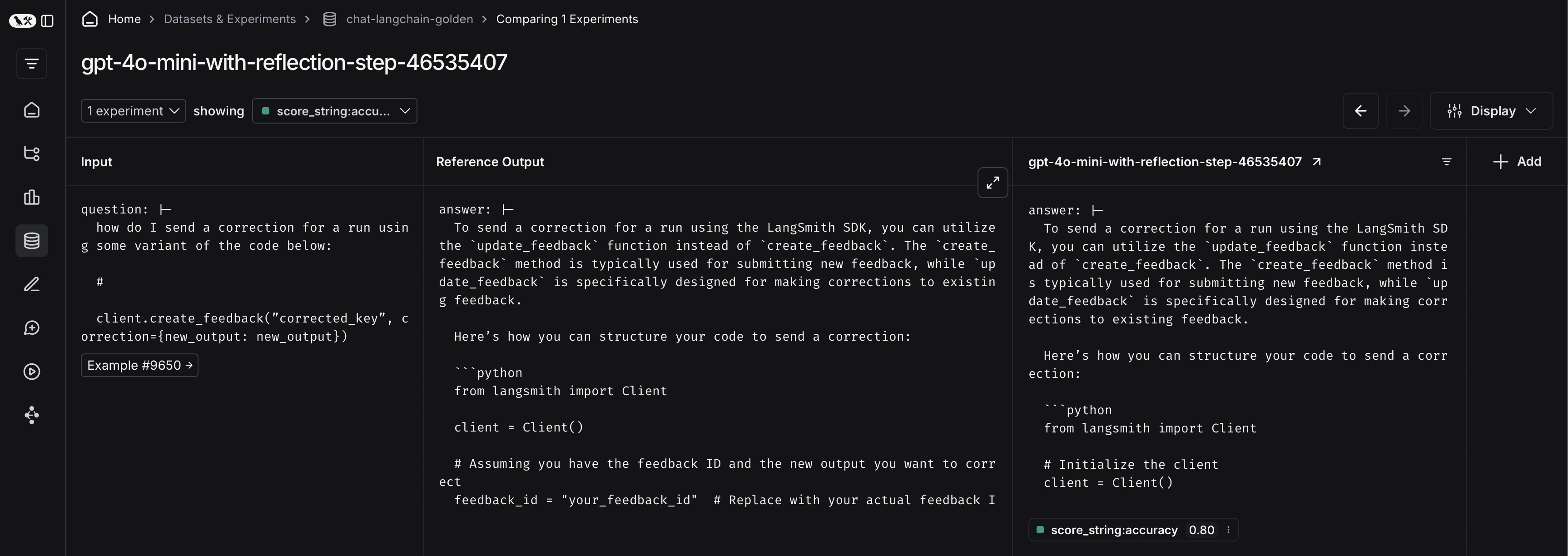 Export filtered traces