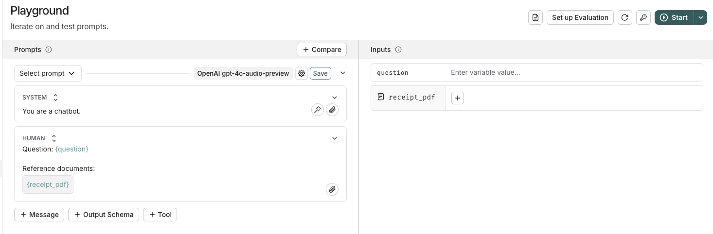 Manual prompt multimodal