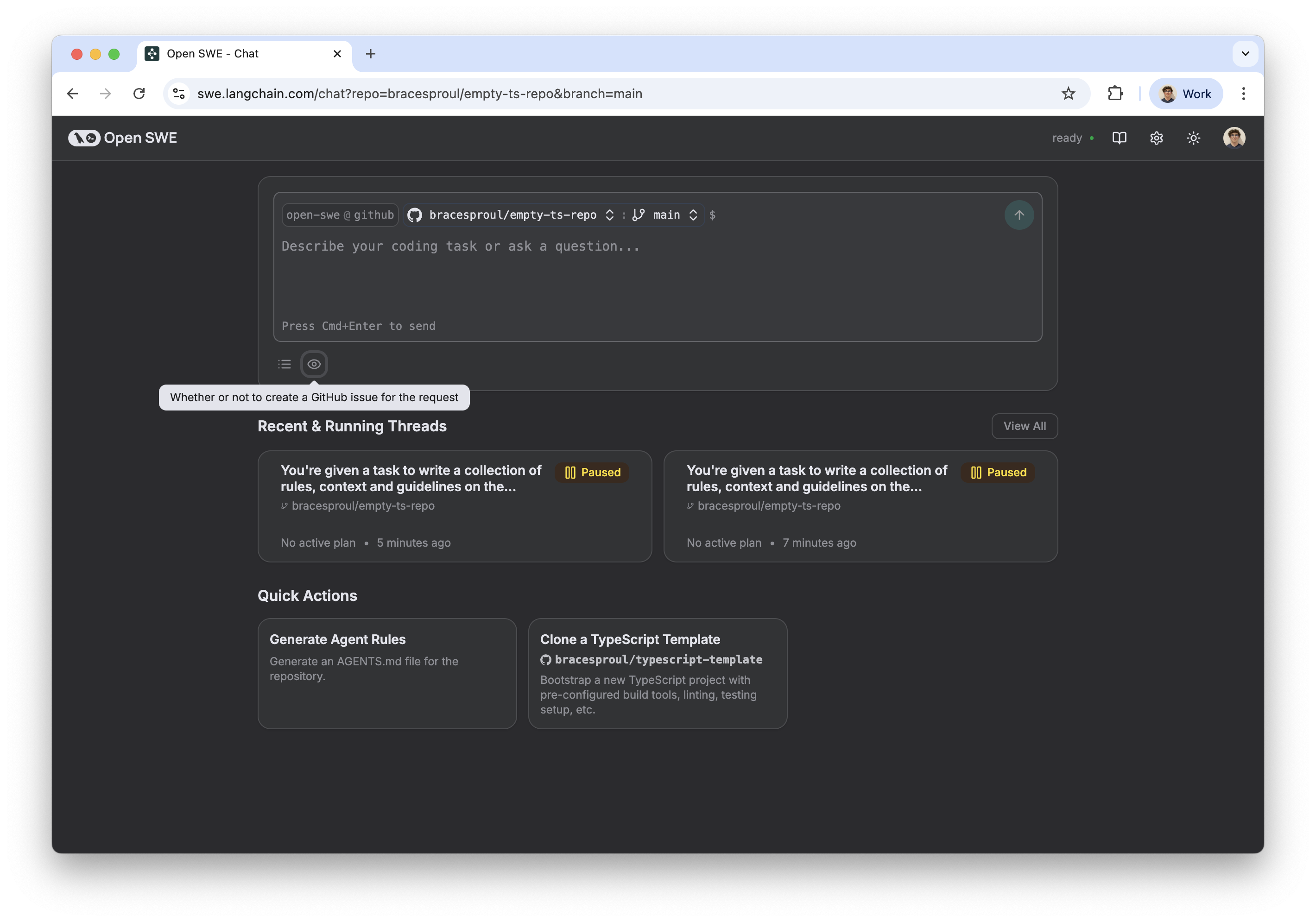 Should Create Issue Toggle