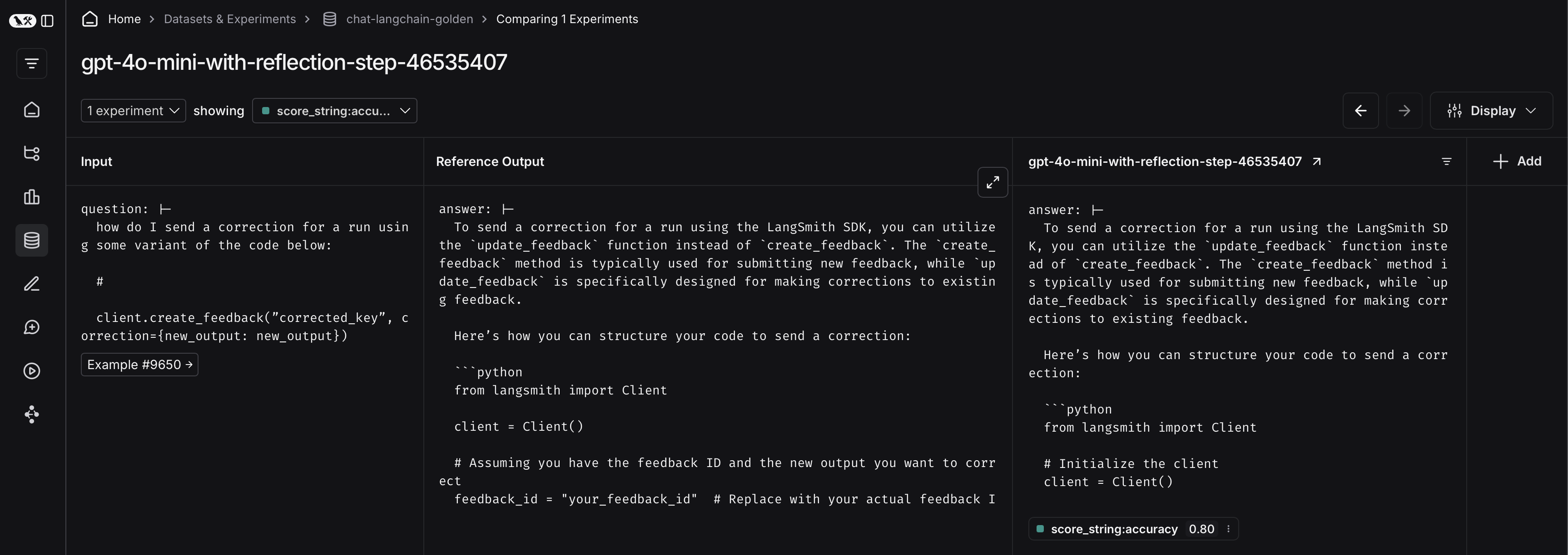 Export filtered traces