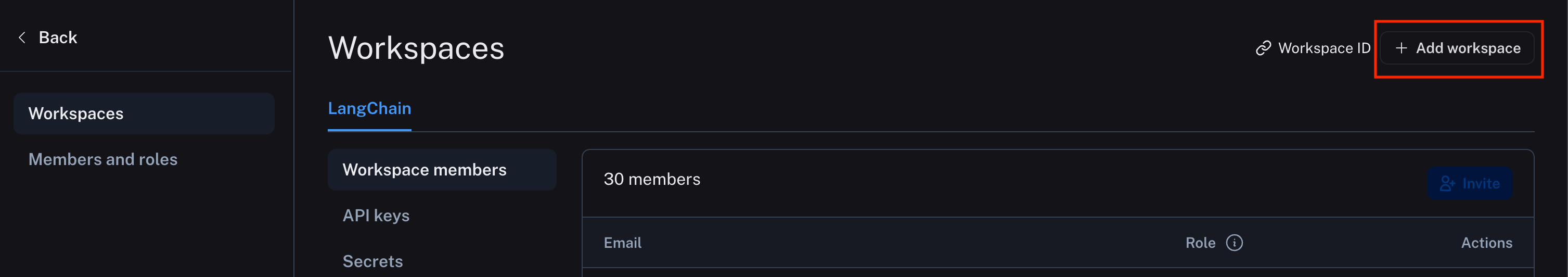 Create workspace
