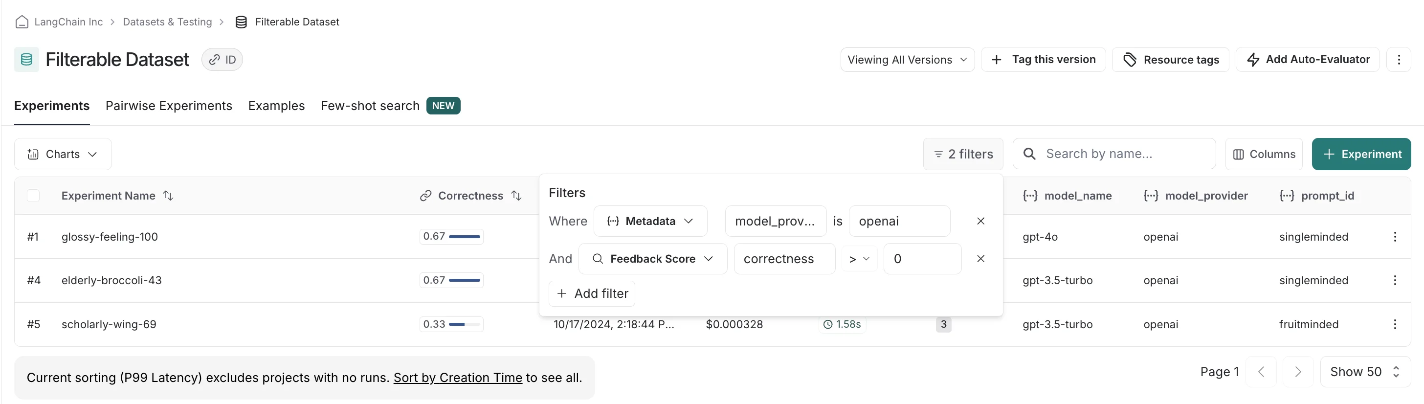 Filter feedback