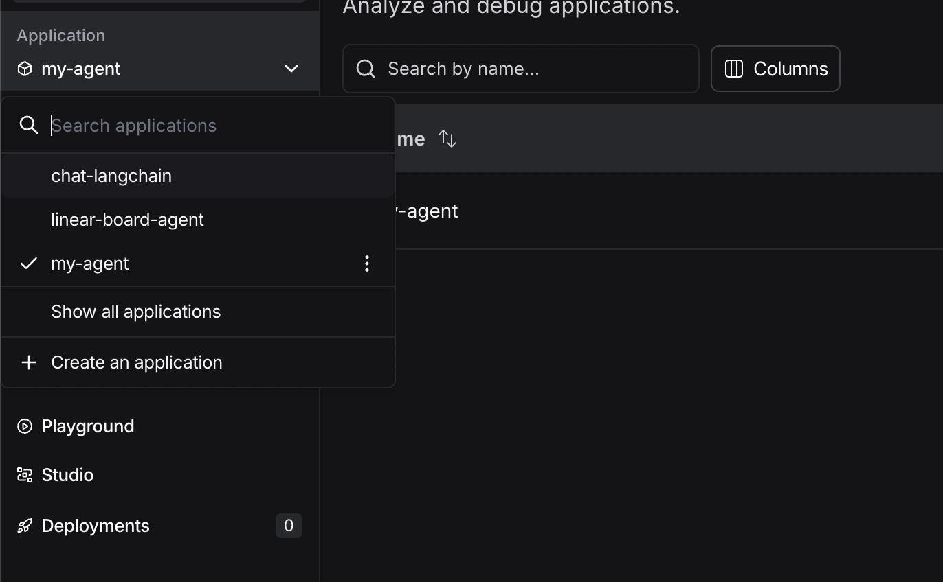 Sample Application Selector