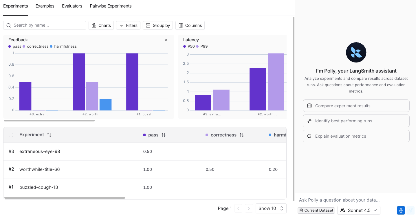 Chat in the sidebar on a dataset view.