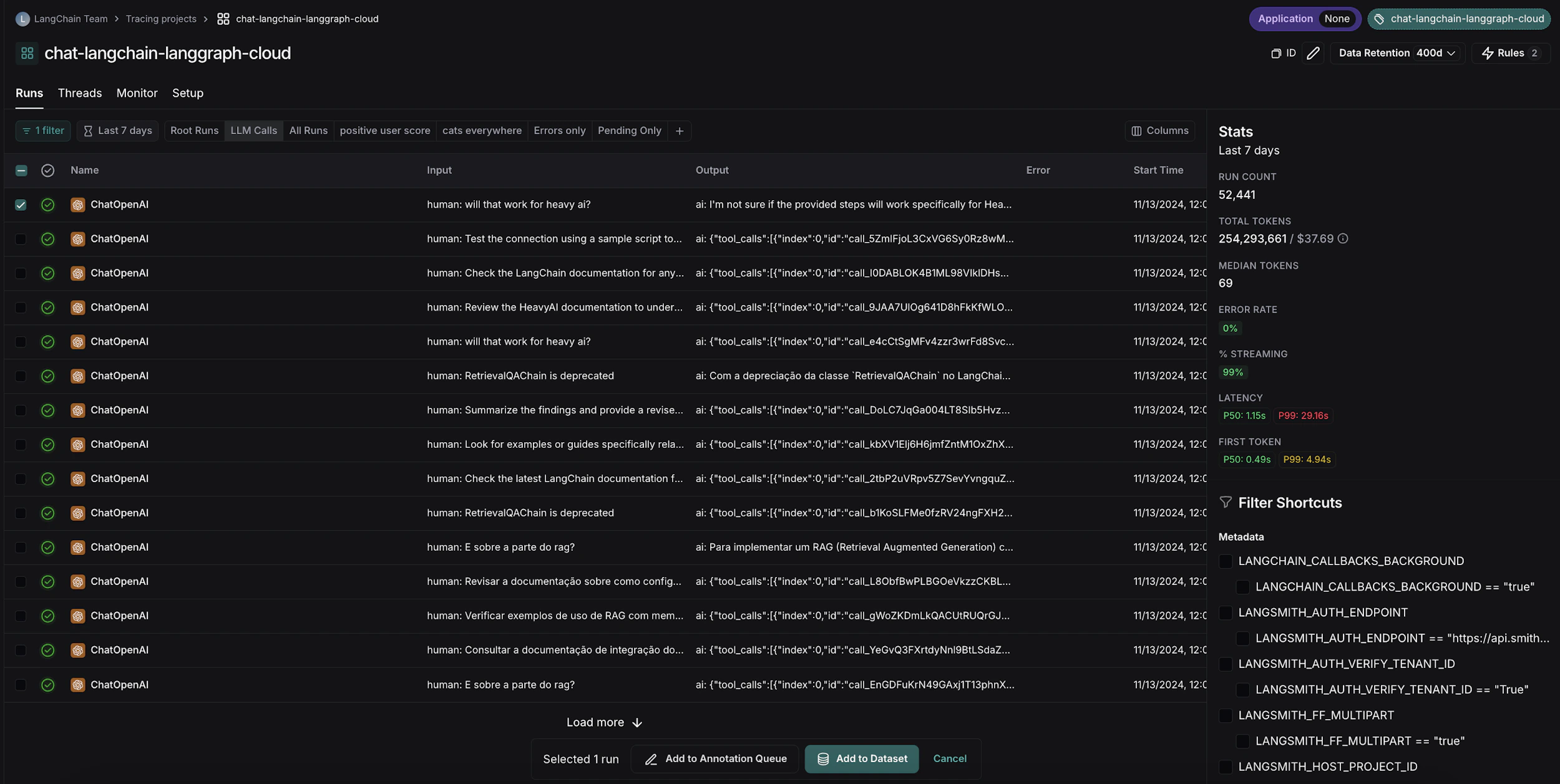 Create and manage datasets in the UI - Docs by LangChain
