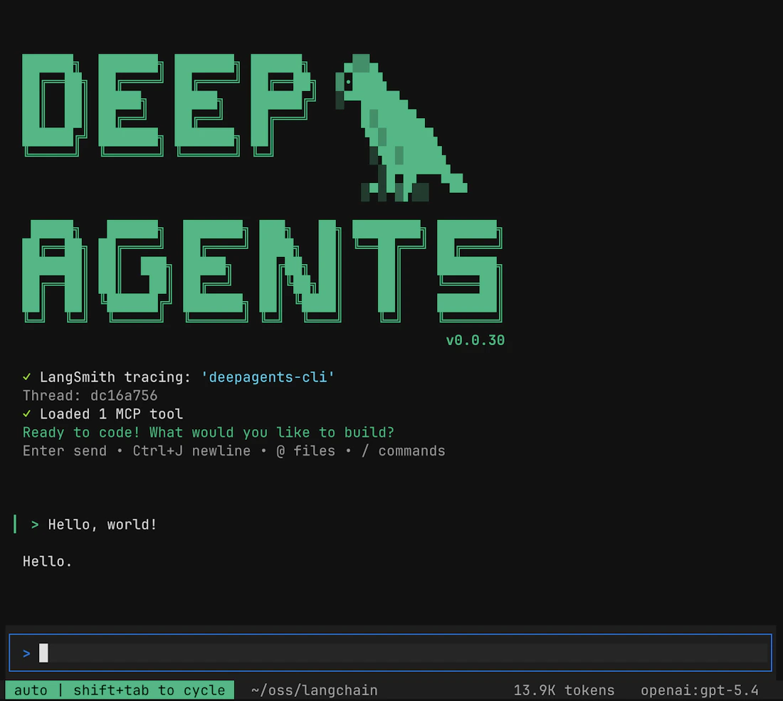 Deep Agents CLI in action