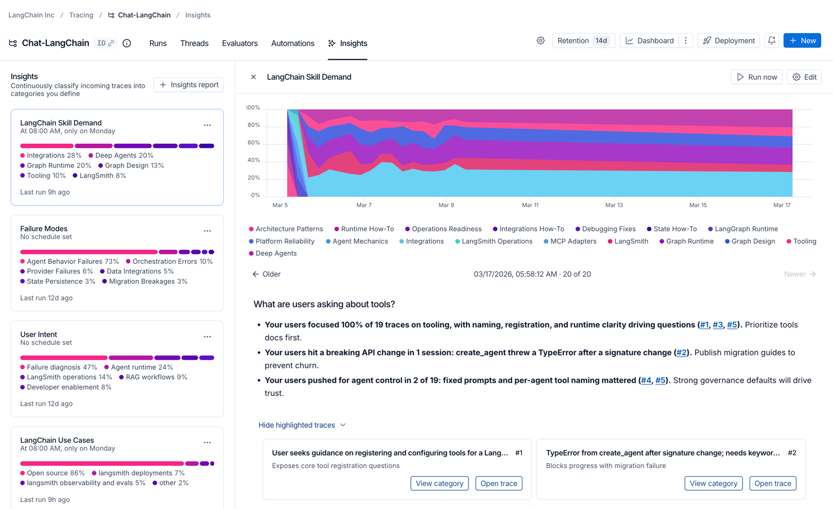 Discover errors and usage patterns with Insights - Docs by LangChain