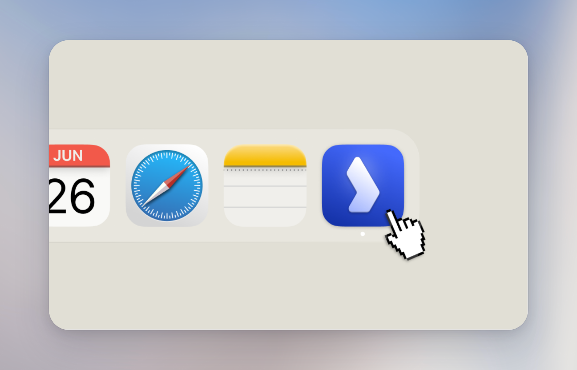 Langdock icon in the Mac dock with the pointer on the app