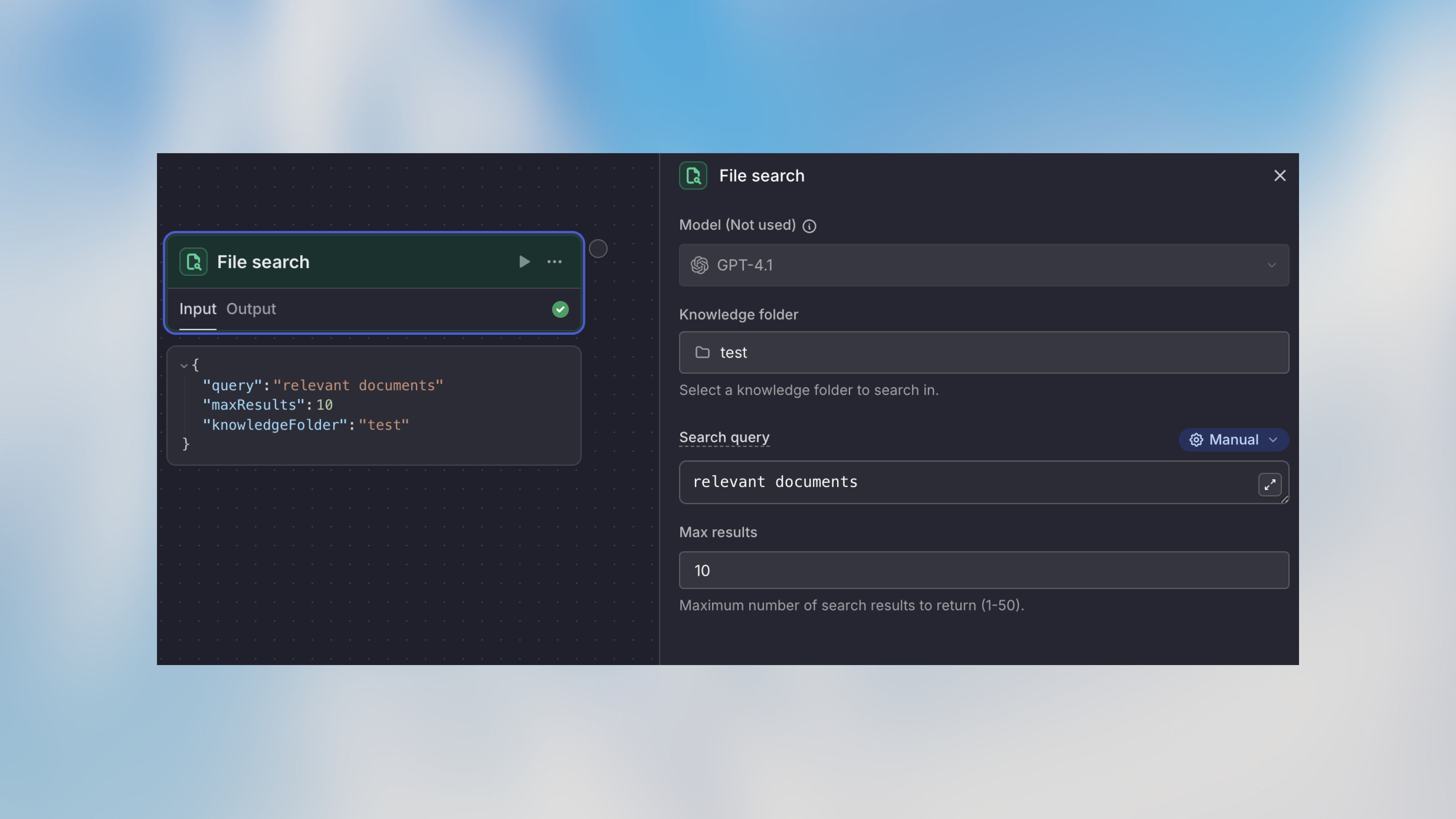 File Search Configuration