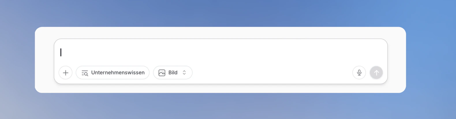Unternehmenswissen-Button in der Chat-Eingabeleiste