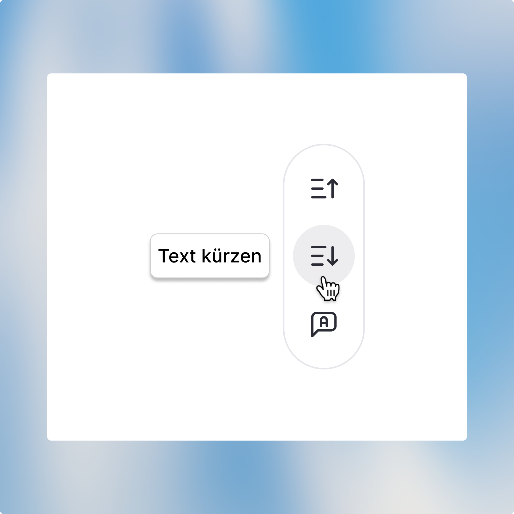 Button to ask the Model to make the text shorter