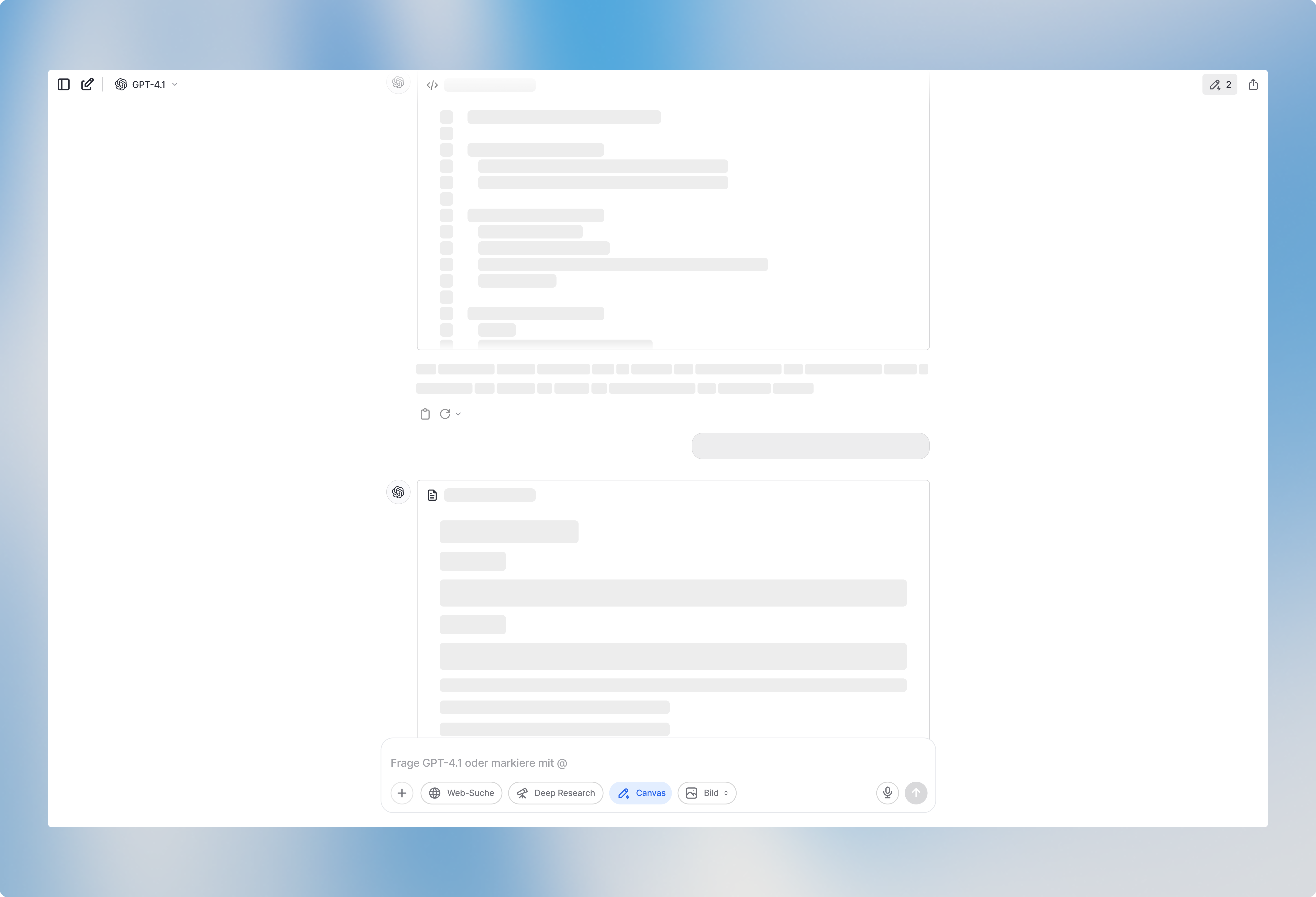 Image shows how multiple Canvas in one chat look like