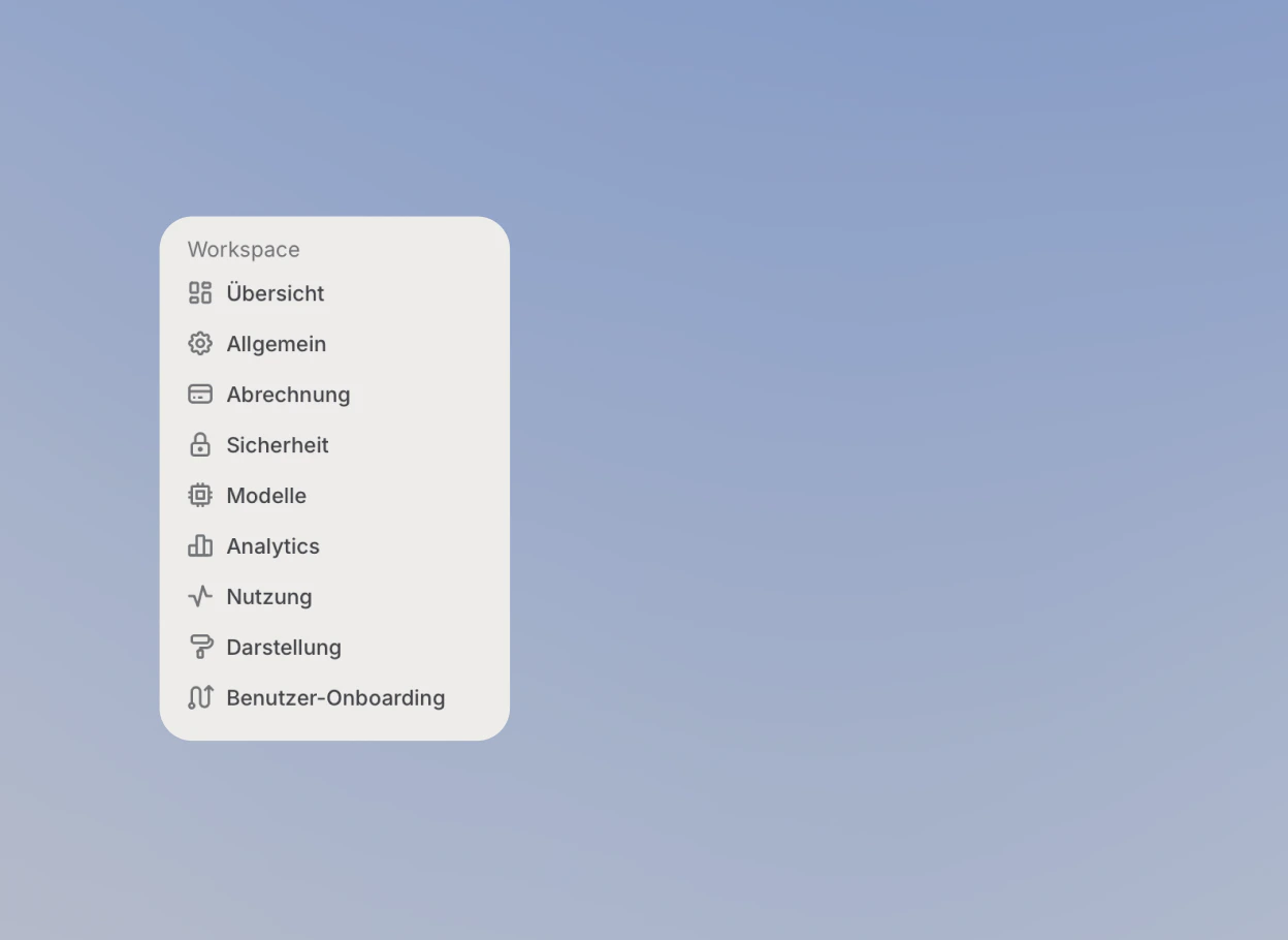 Workspace-Abrechnungsbereich