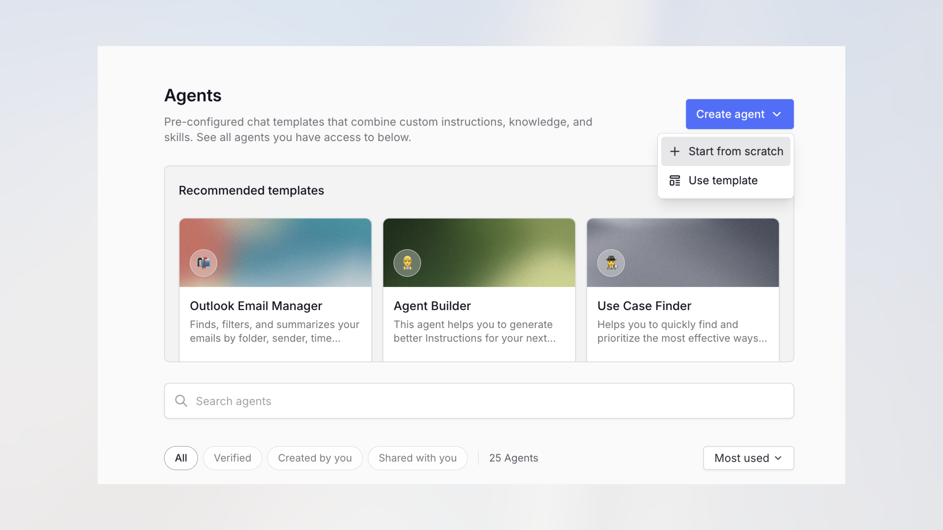 Neuen Agenten erstellen