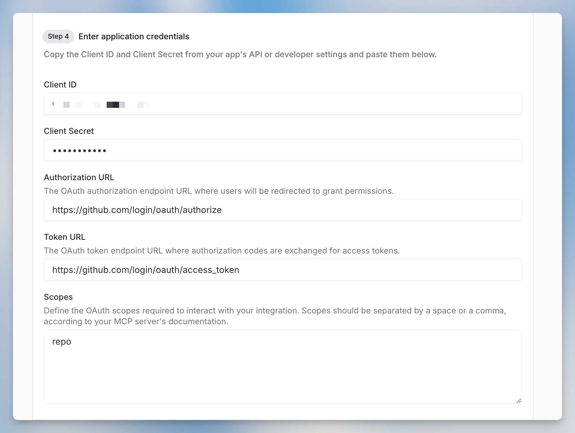 Oauth Mcp Config 6 Pn
