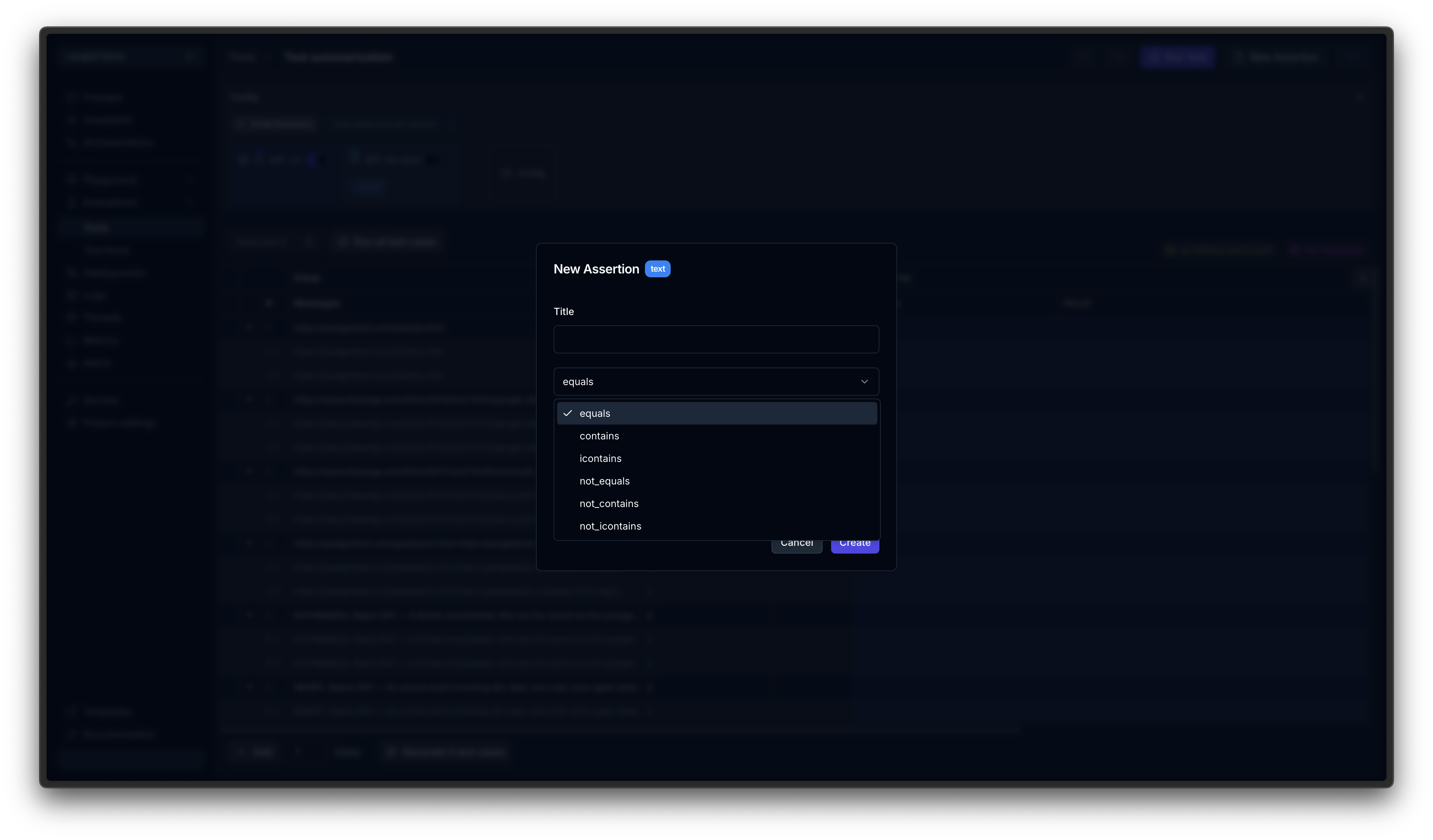 Grouped text assertions
