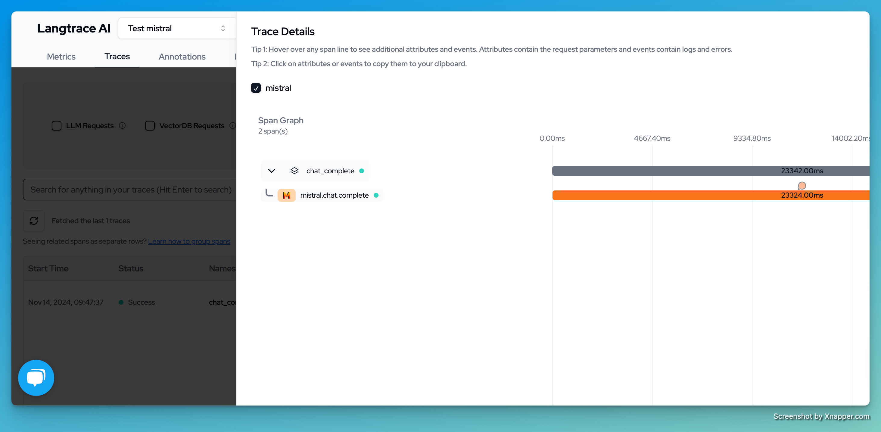 Mistral AI Span Graph
