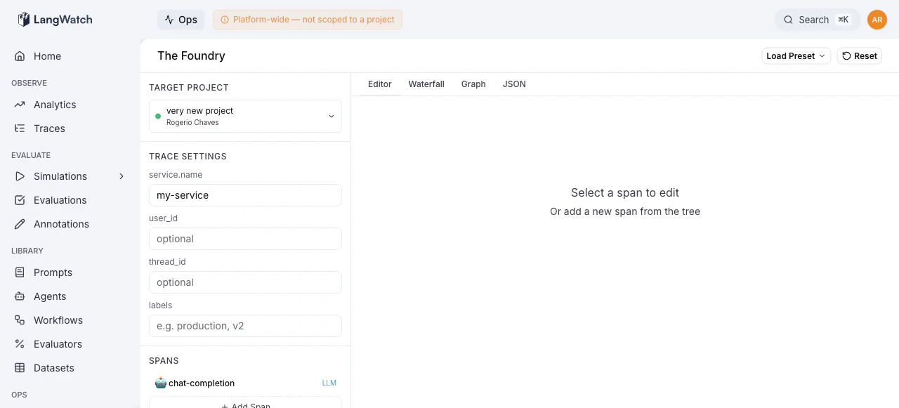 The Foundry trace builder