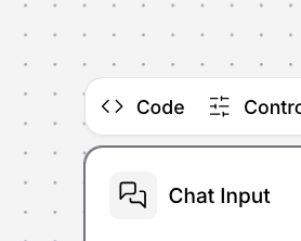 Langflow code button