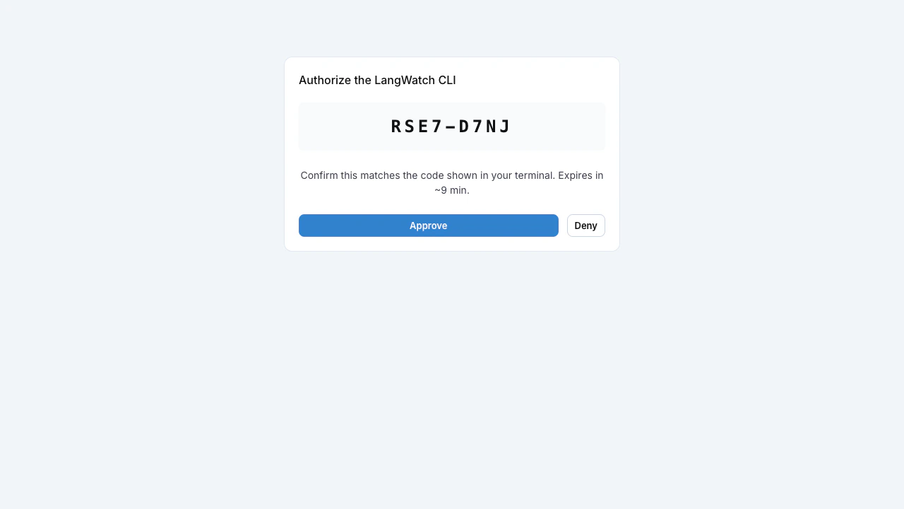 Device flow approval
