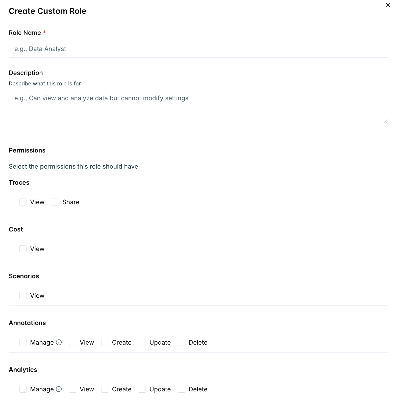 Creating Custom Roles in LangWatch