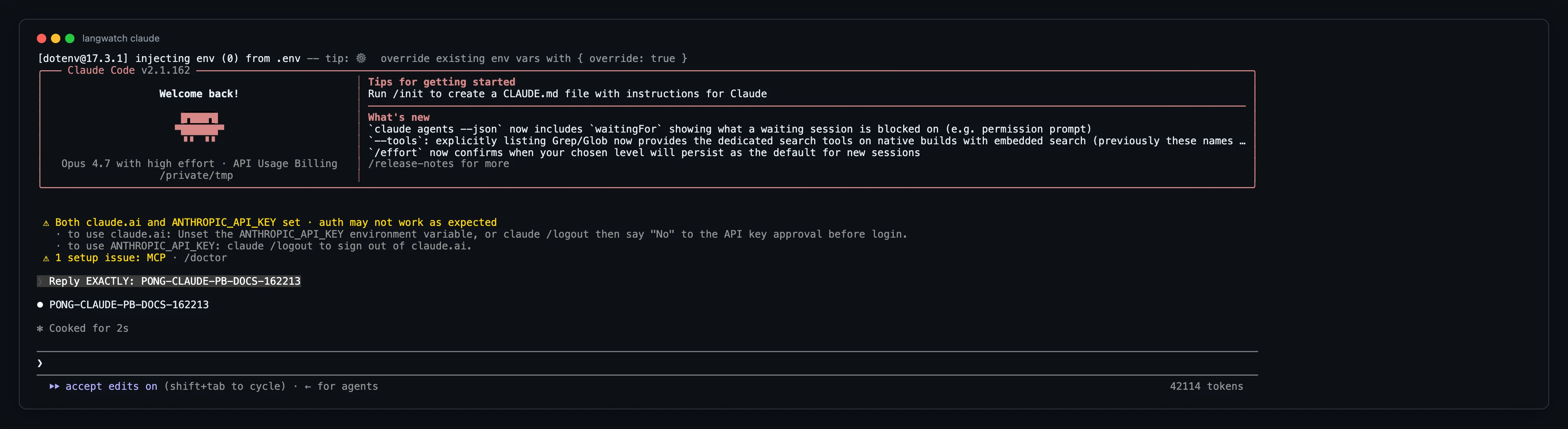 langwatch claude tmux path 2