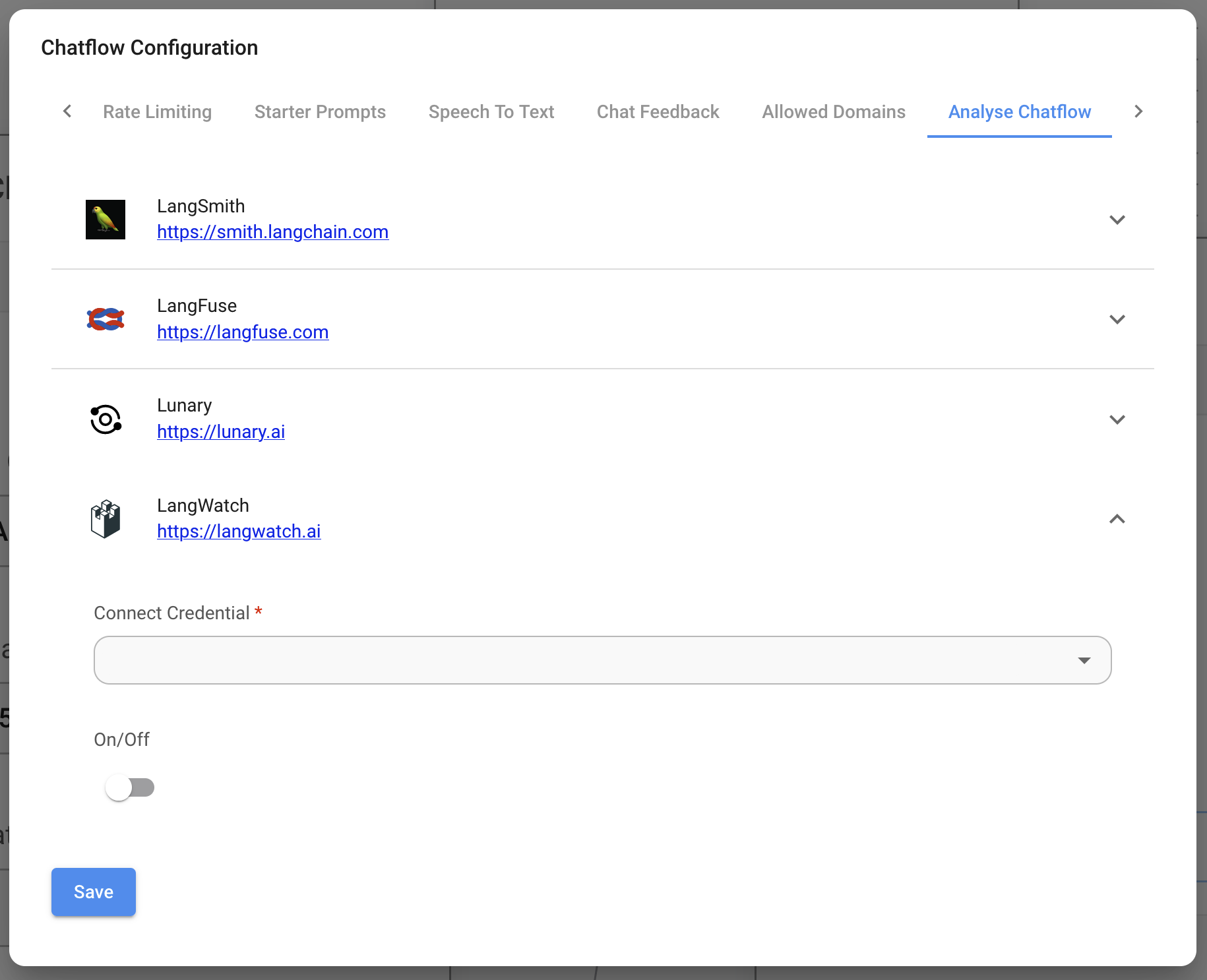 Flowise analytics