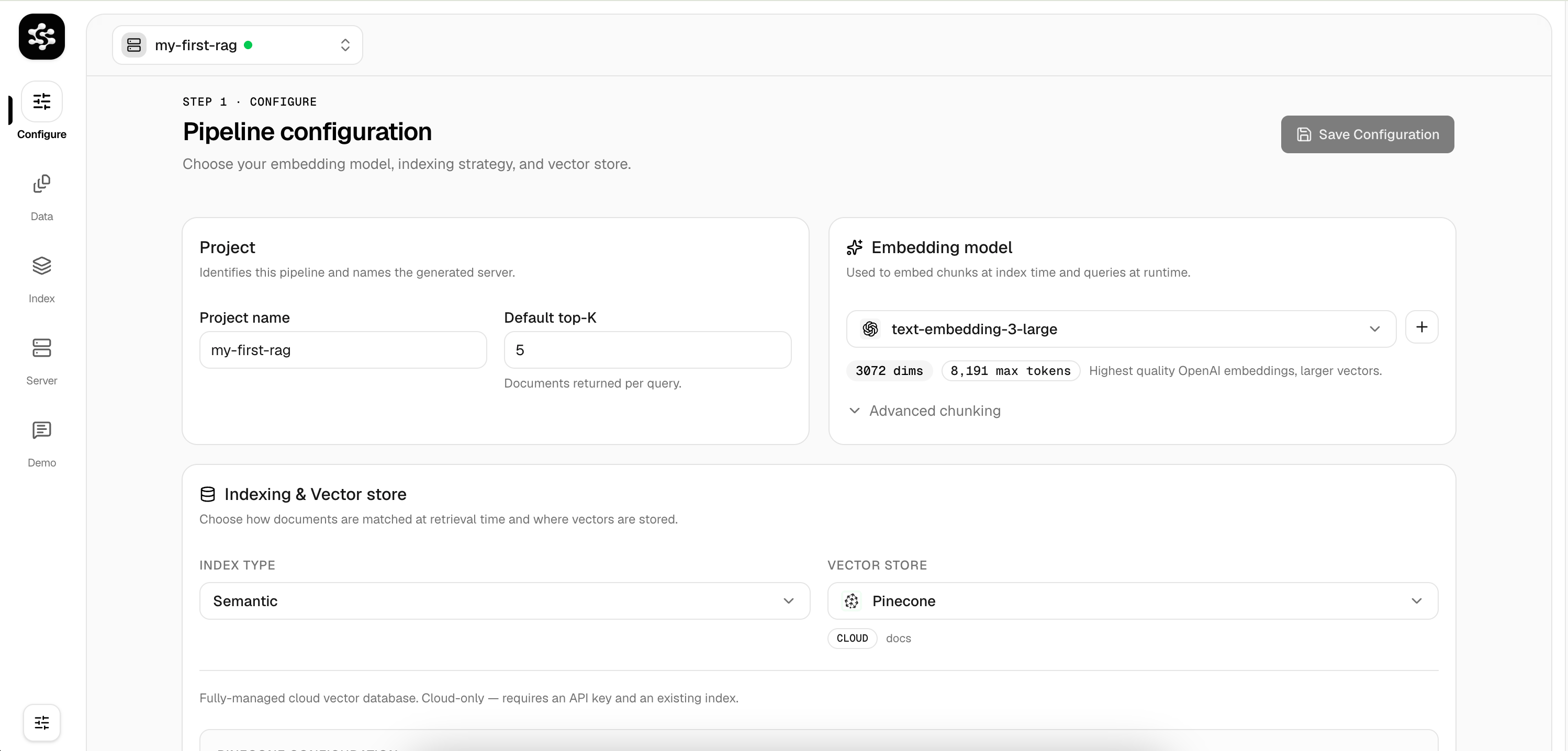 Configuration Page