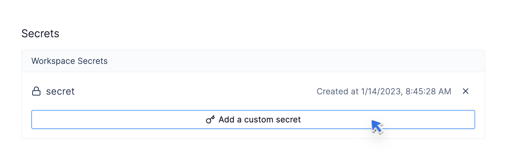How to add a Secret