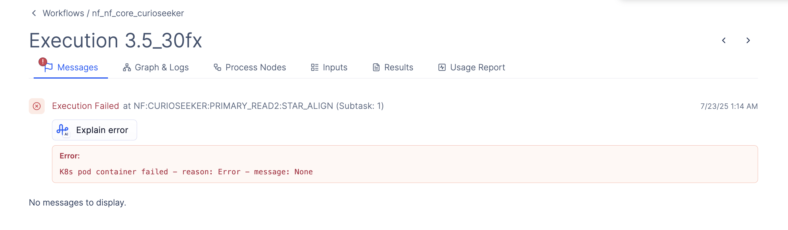 Error Messages